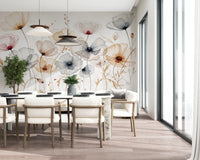 Watercolor Poppies Wall Mural