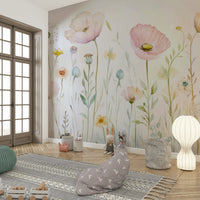 A calm and serene mural with a natural feel.

