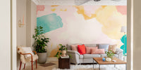 Soft gradient watercolor wall design
