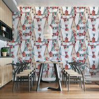 Festive winter homes wallpaper with a cozy feel
