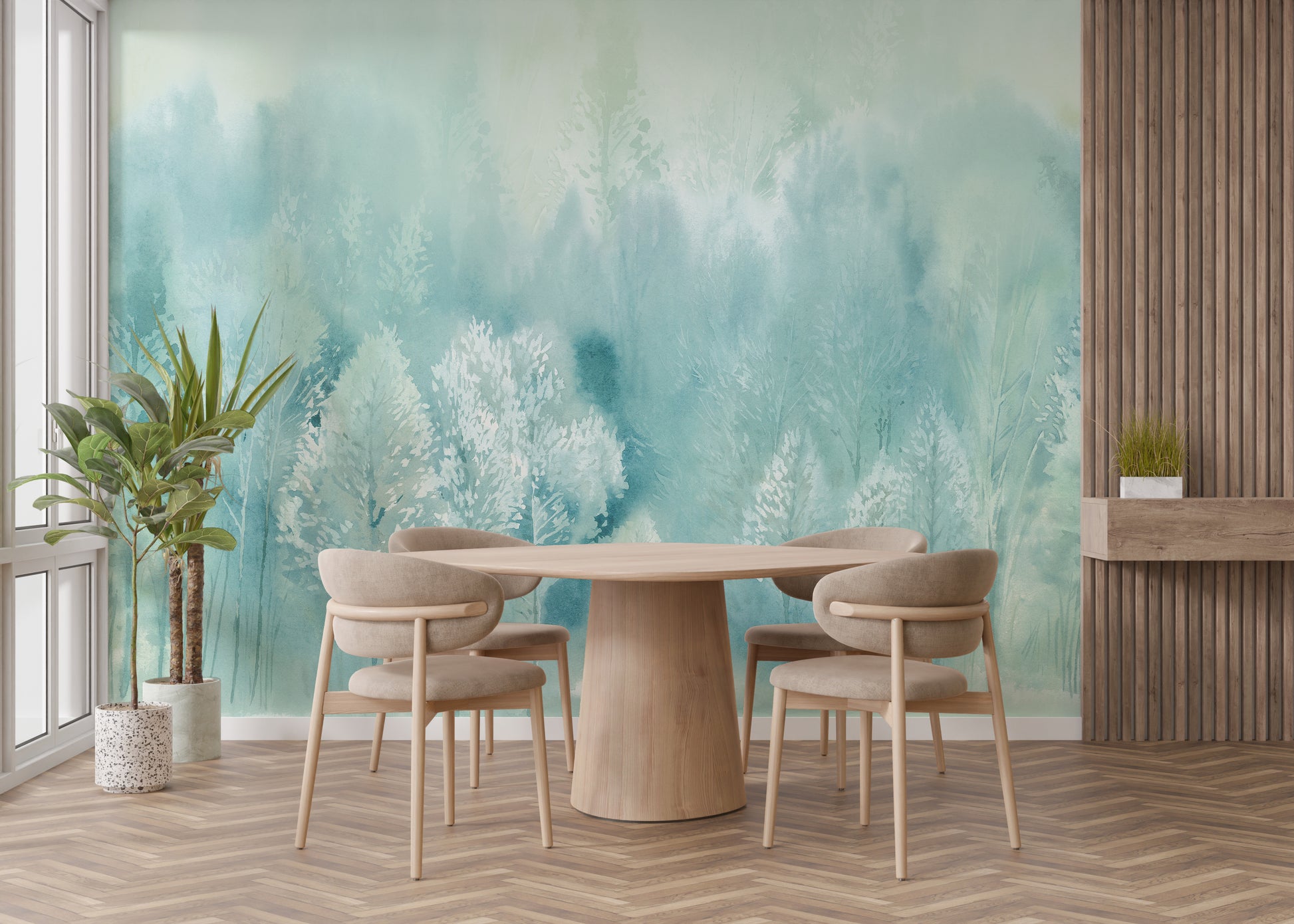 Watercolor Tree Wallpaper Murals - Giffywalls