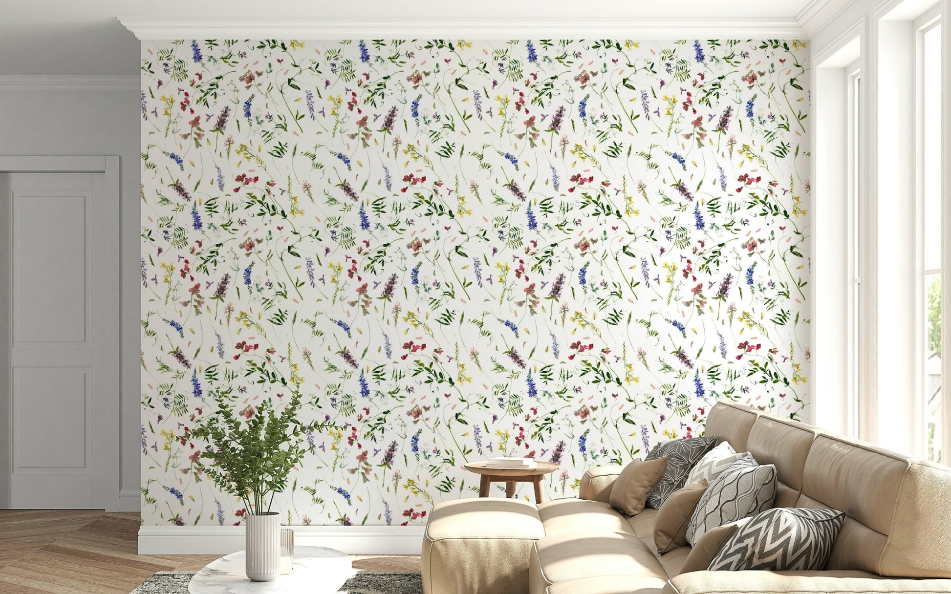 Whimsical blossoms Watercolor Wildest Wildflower Dreams room accent.