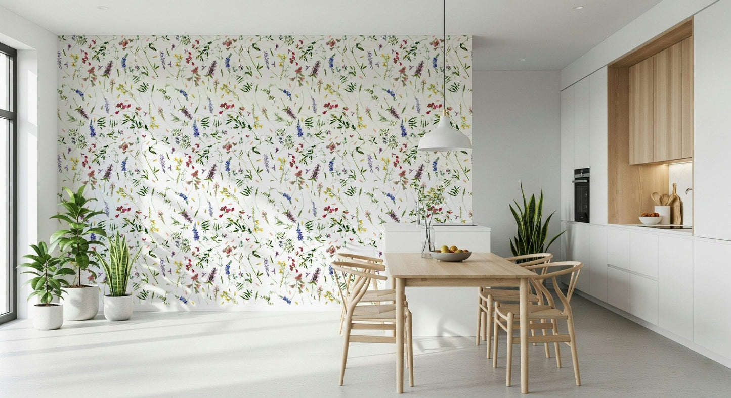 Pastel garden Watercolor Wildest Wildflower Dreams interior decor.