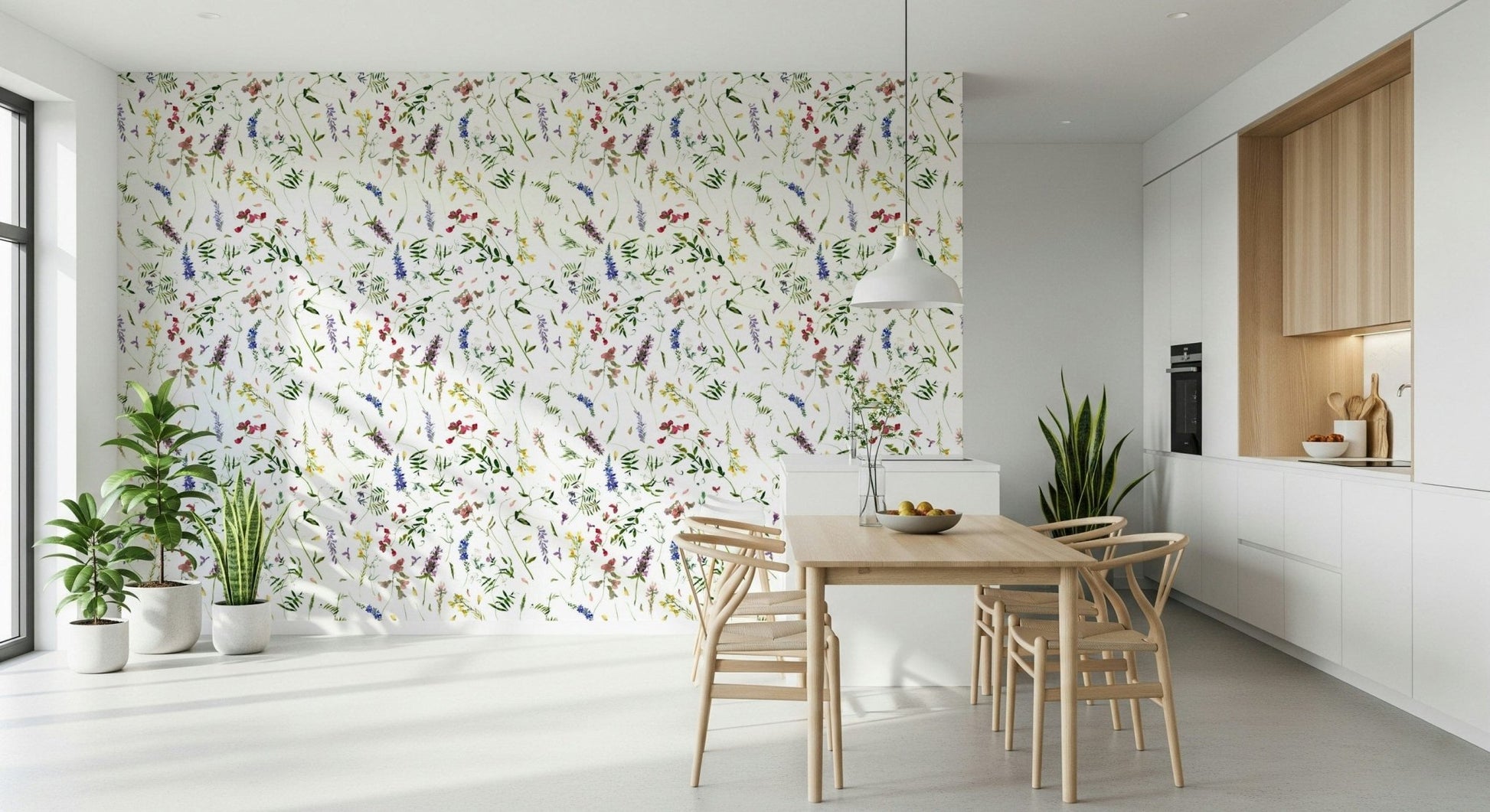 Pastel garden Watercolor Wildest Wildflower Dreams interior decor.