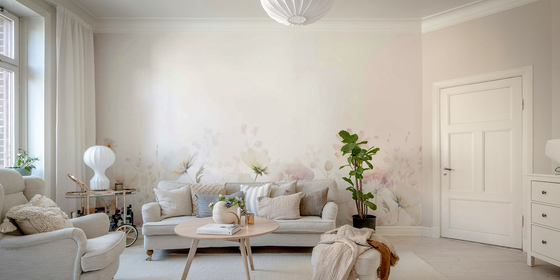 Artistic nature-inspired mural

