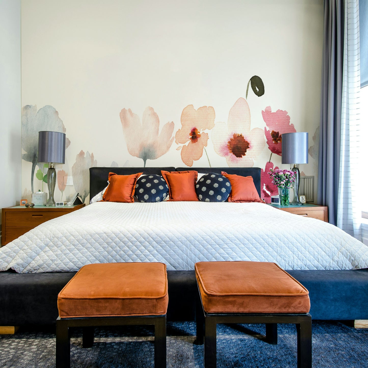 Watercolor Wildflower Wall Mural