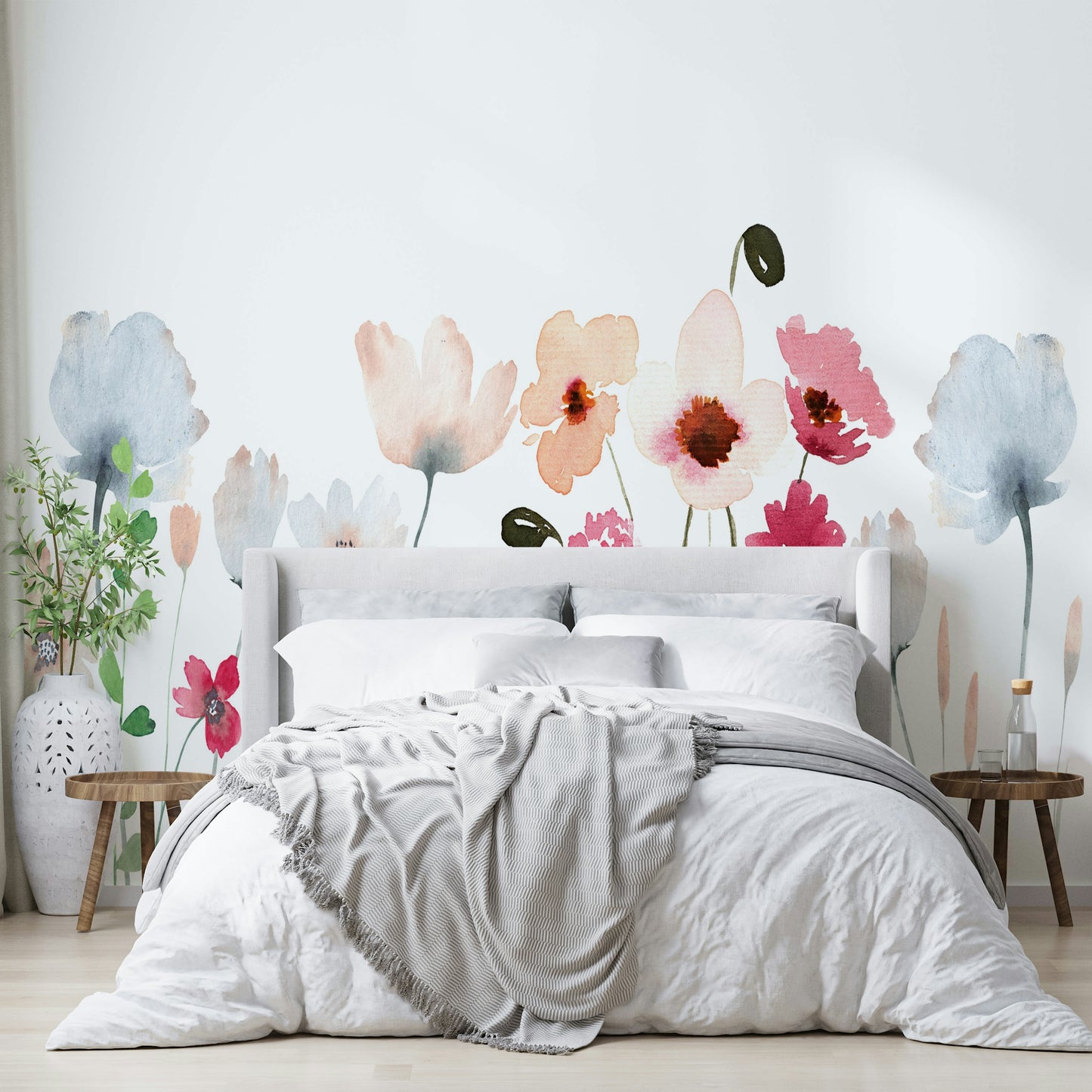 Watercolor Wildflower Wall Mural