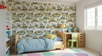 Watercolor Woods wallpaper mural with a soft, artistic nature print.