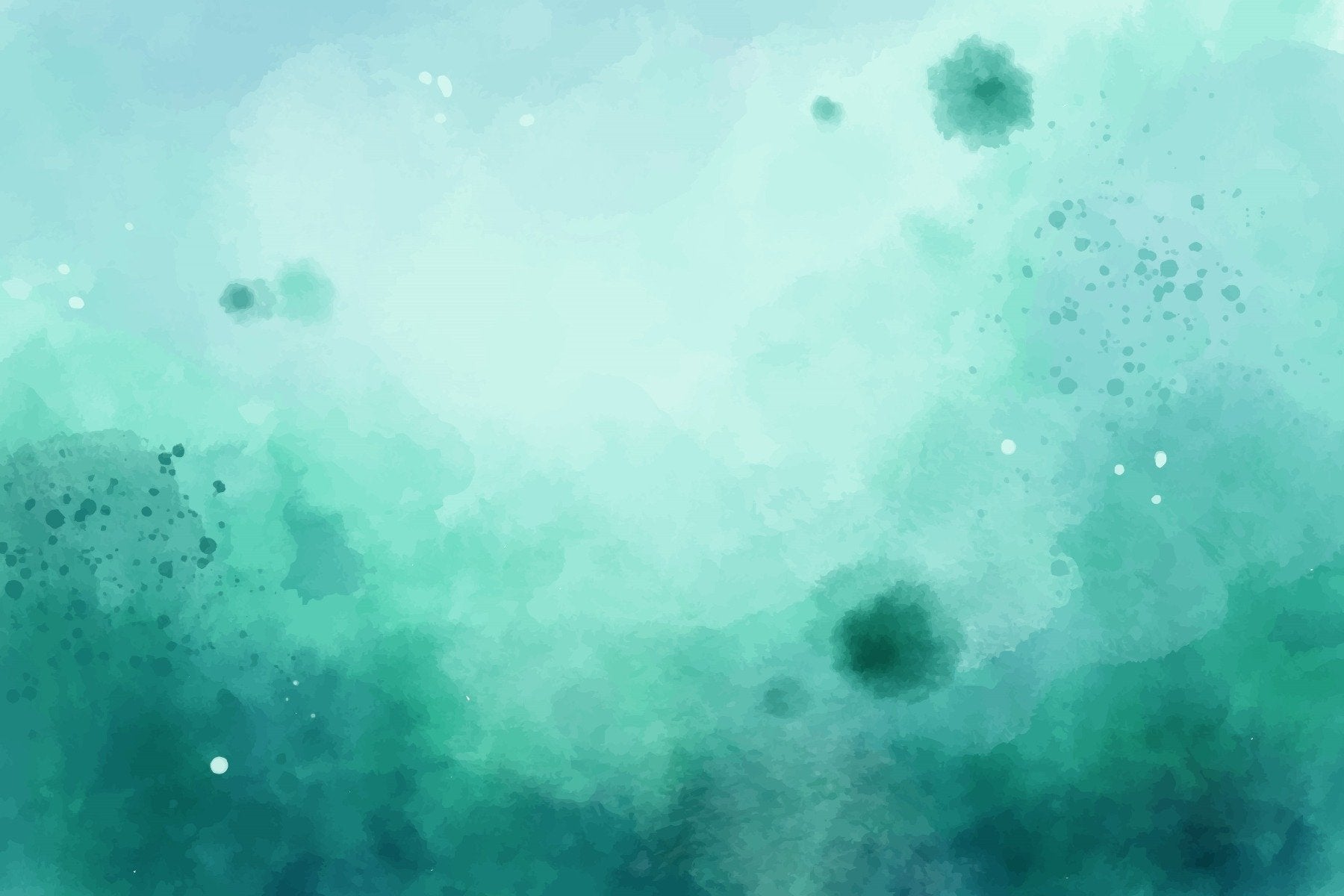 Watercolor Green Wallpaper Mural