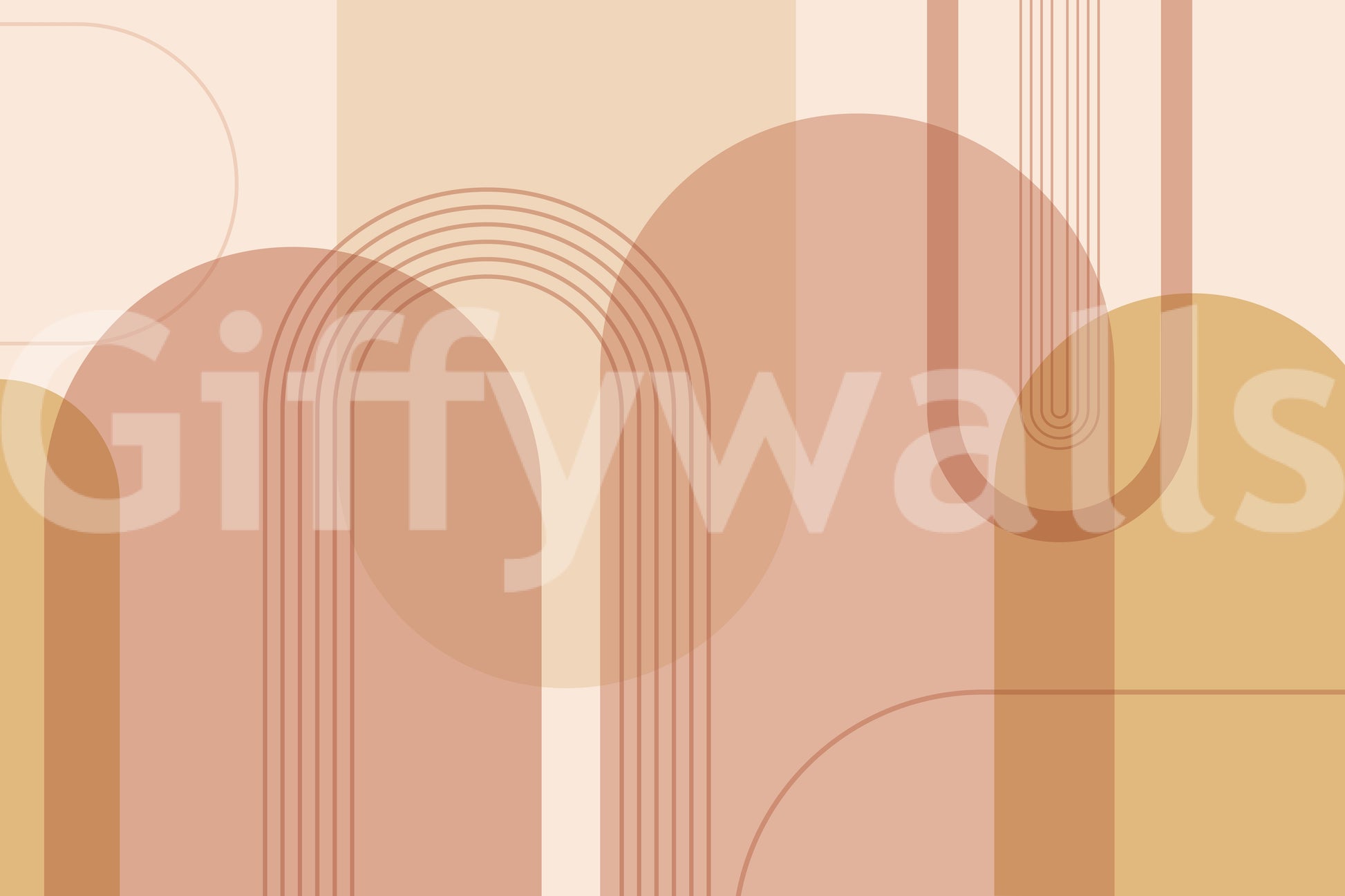 Minimalist peach abstract wall mural

