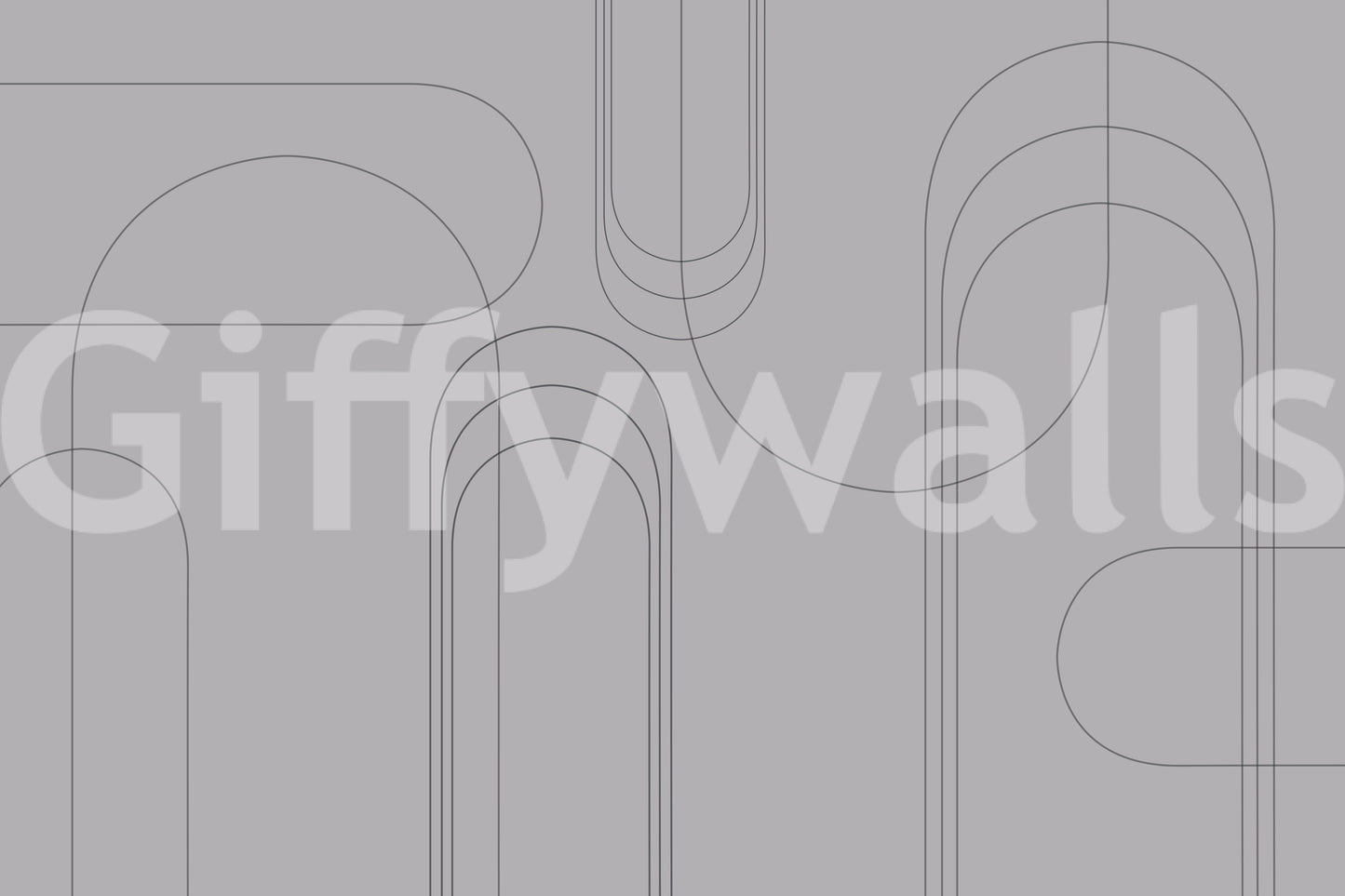 Minimalist Arches in Charcoal Grey Wall Mural