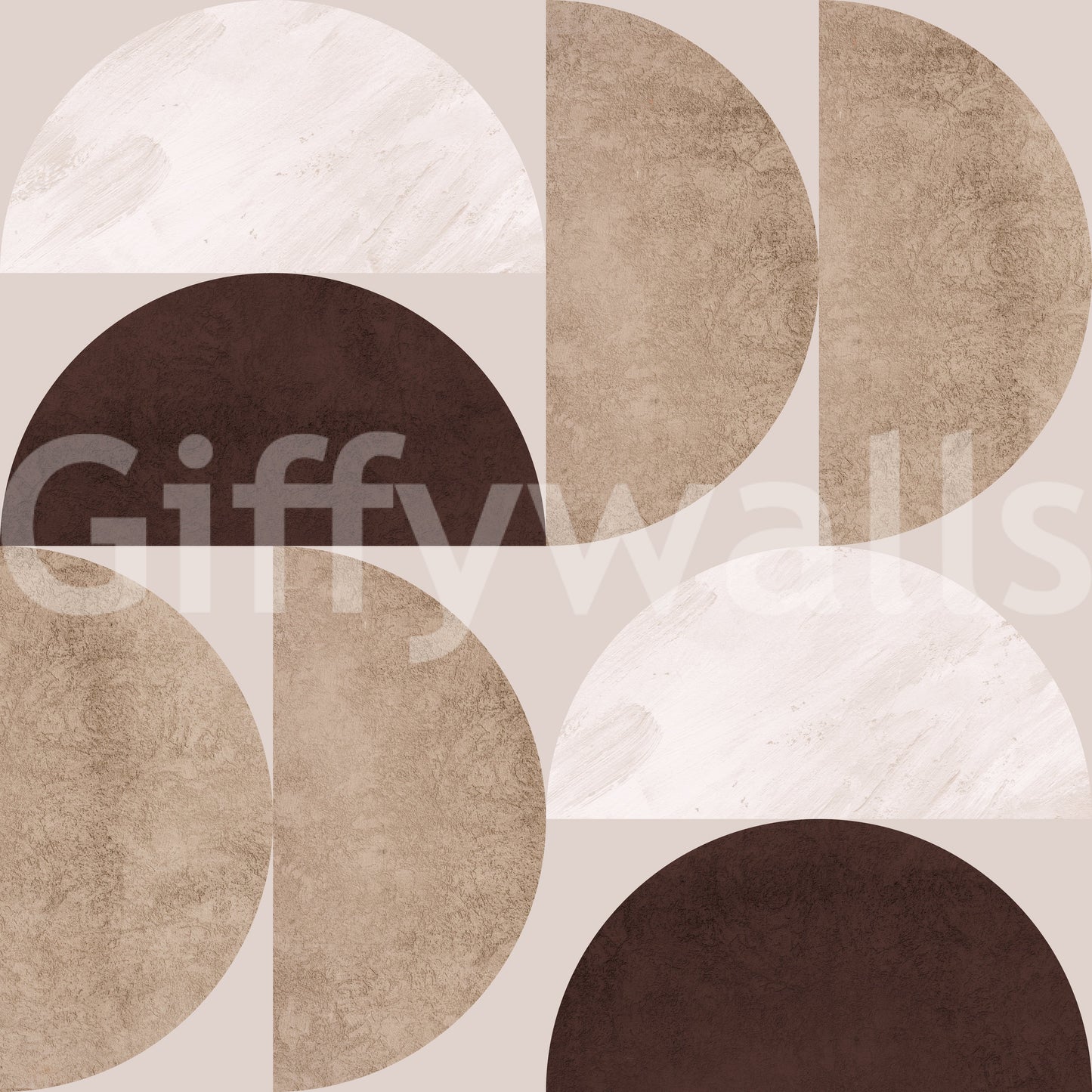 Modern Mid-Century Semicircles Wallpaper⁠