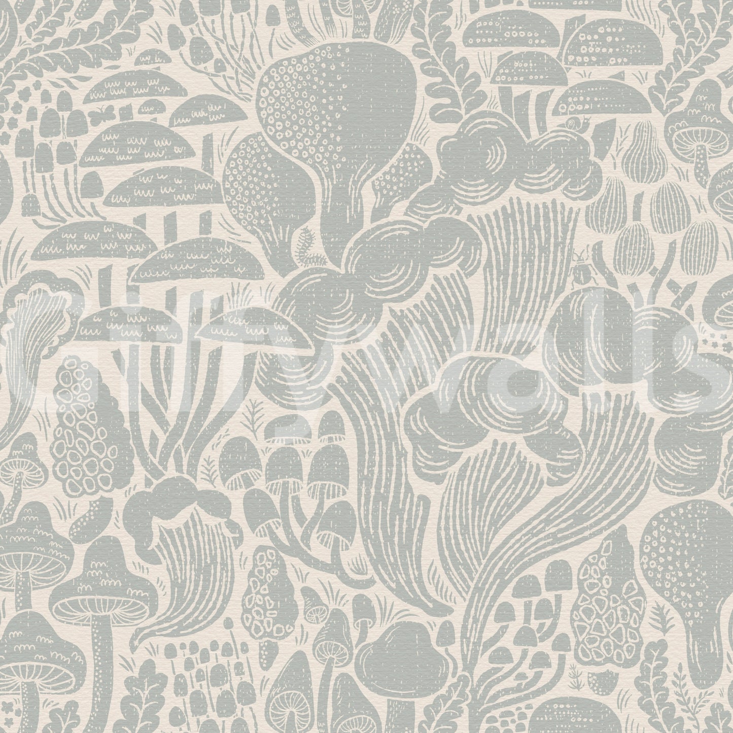 Sten Fungi Forest Silhouettes Wallpaper⁠