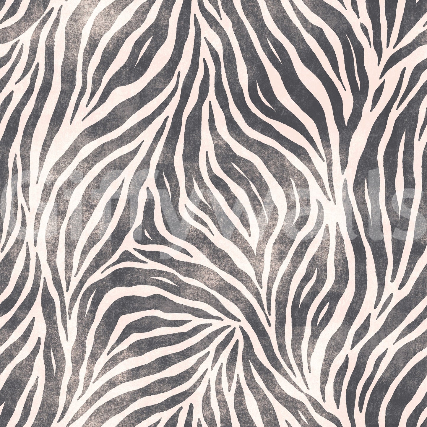 Mono Textured Boho Zebra Print Wallpaper⁠