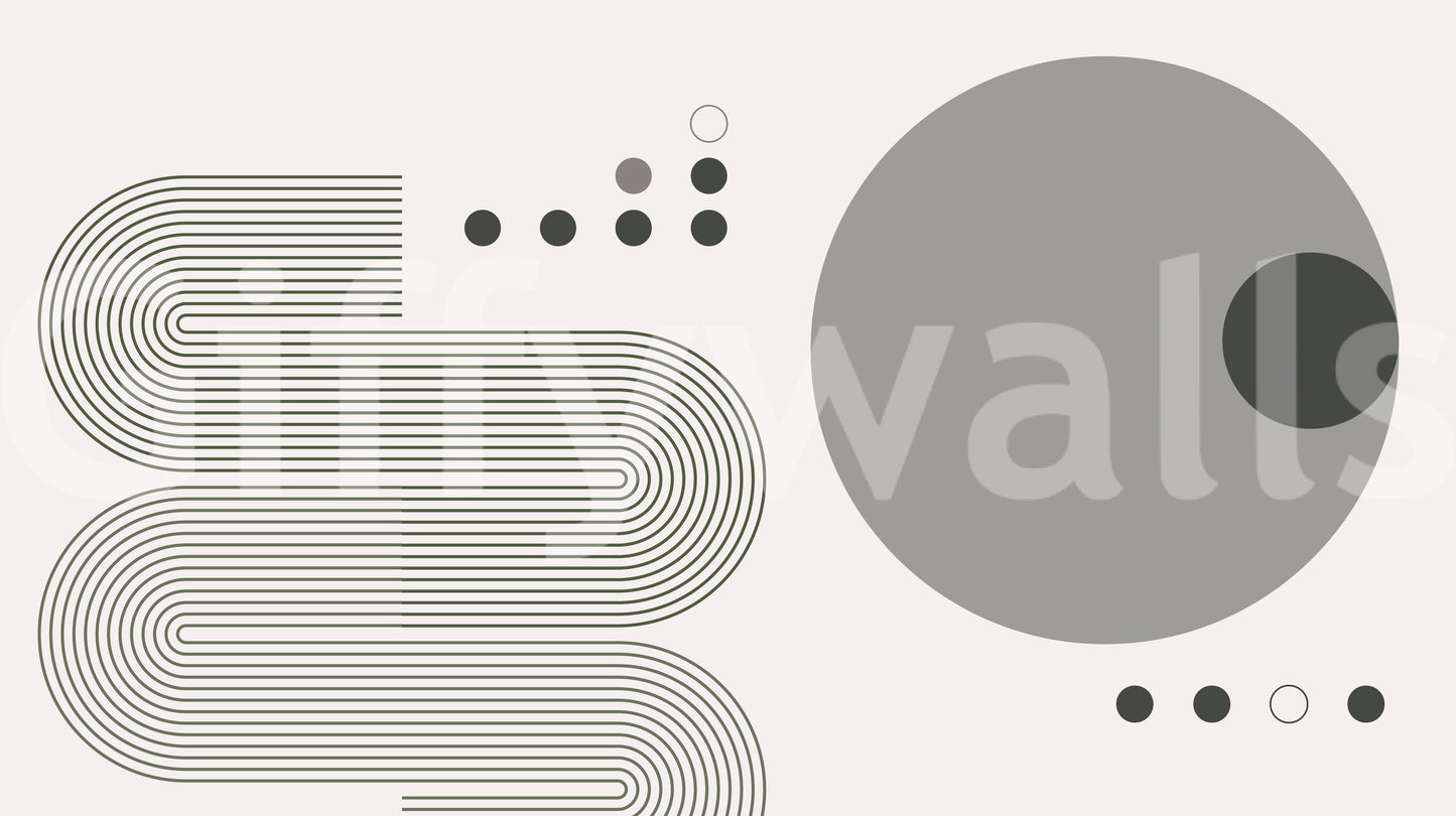 Grey Tones Retro Wall Mural