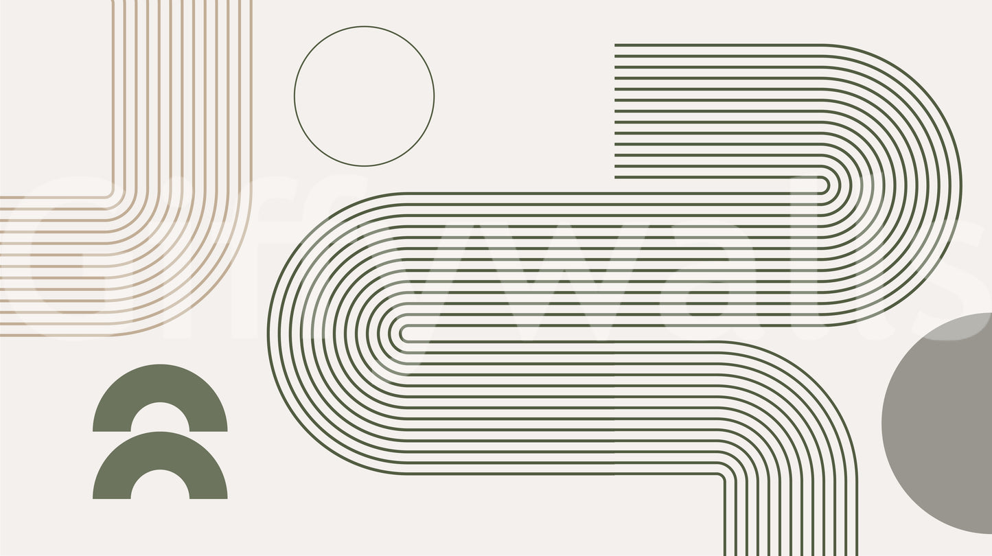 Minimalist Retro Flow Wall Mural