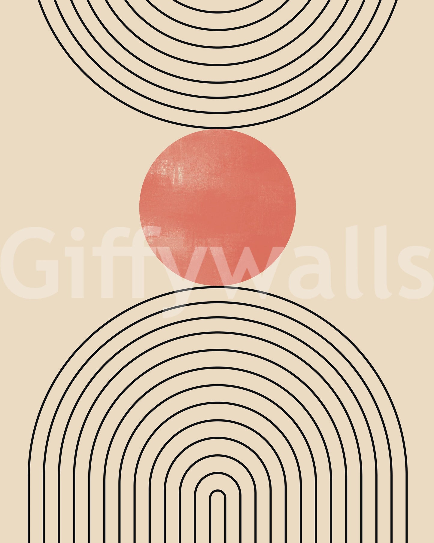Mid-Century Modern Minimalism Wall Mural