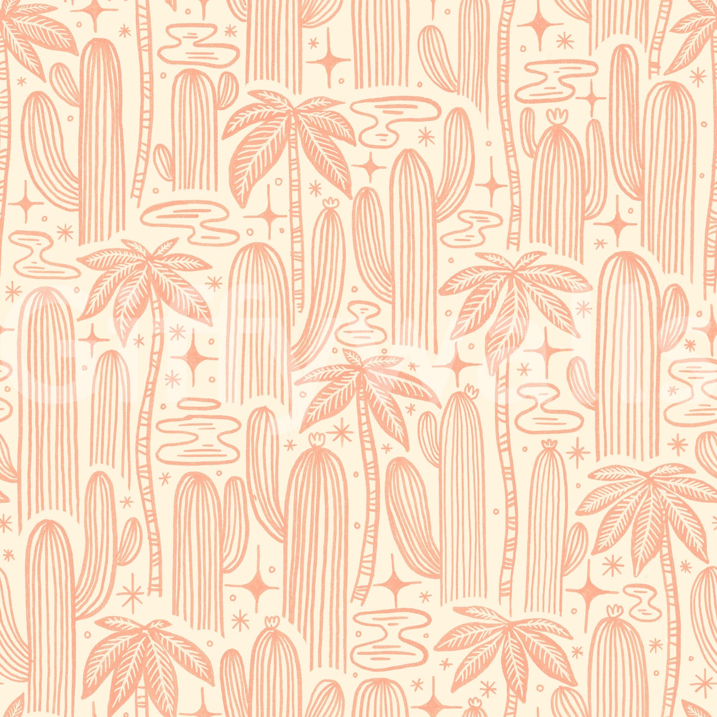 Saguaro Starlight Offwhite Wallpaper⁠