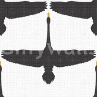 Gray rustic wallpaper with serene swan formation

