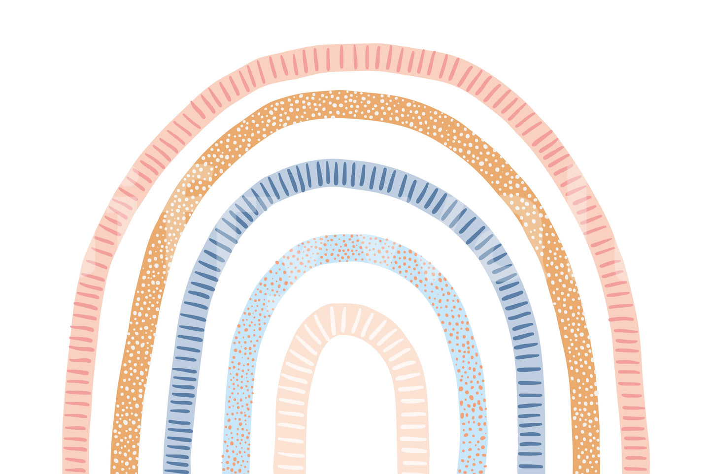 Sleek rainbow mural blending bold color and design

