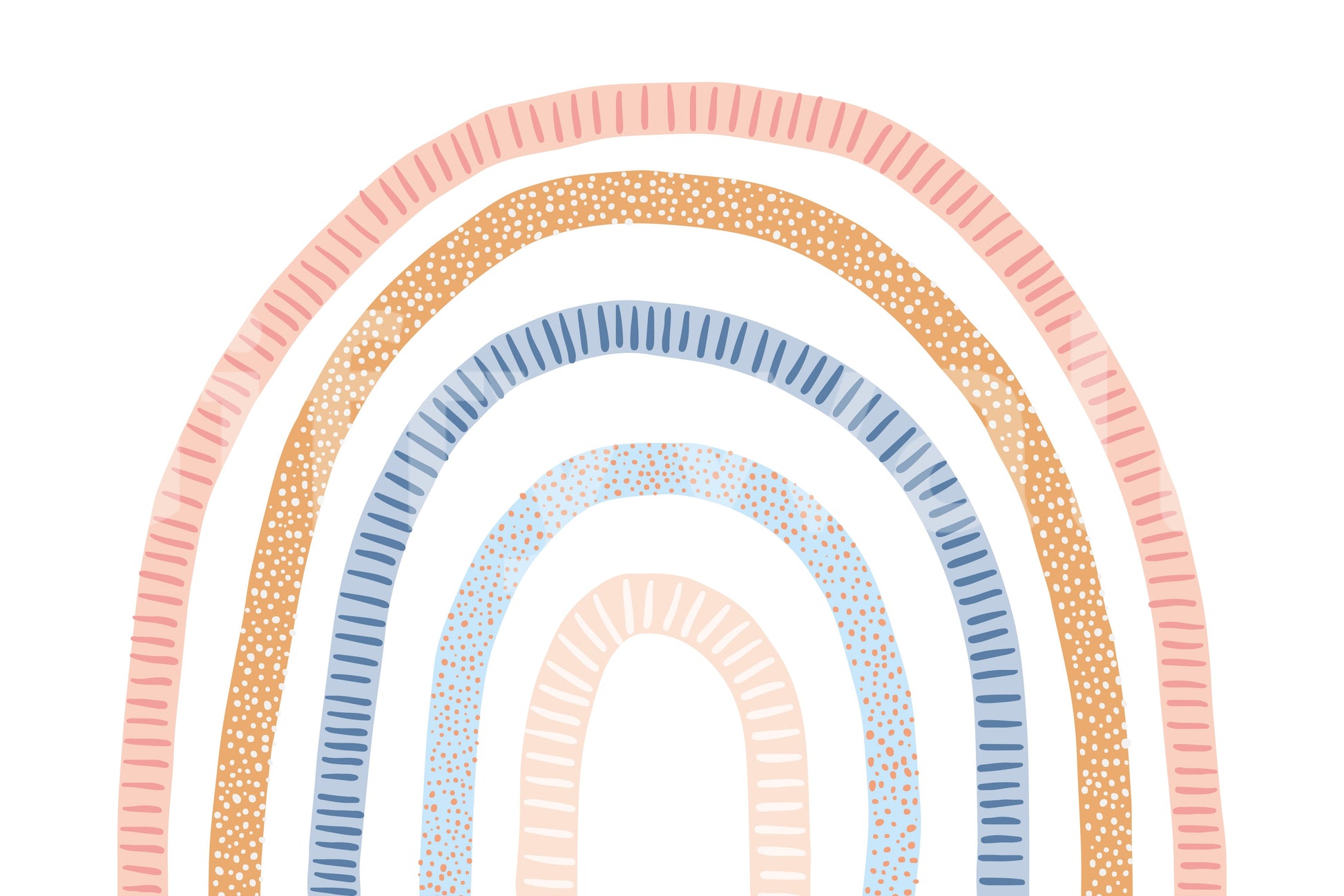 Sleek rainbow mural blending bold color and design

