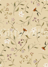 Blooming flower wall mural with emotional warmth

