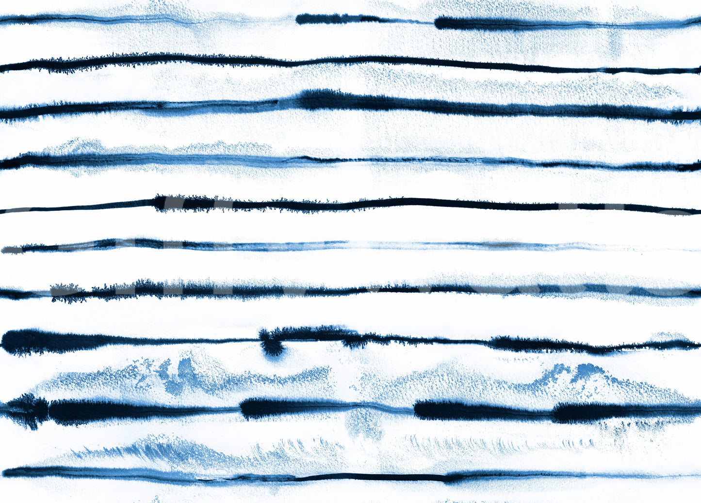 Electric Ink Stripes Scandinavian Indigo Wallpaper⁠