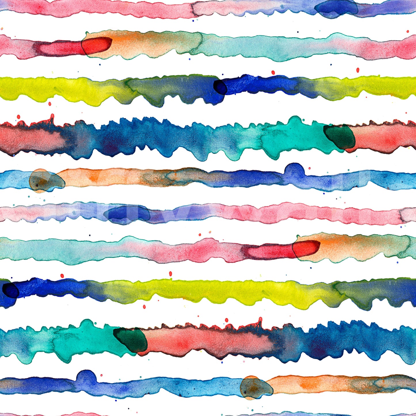 Gradient Watercolor Stripes Blue Wallpaper⁠