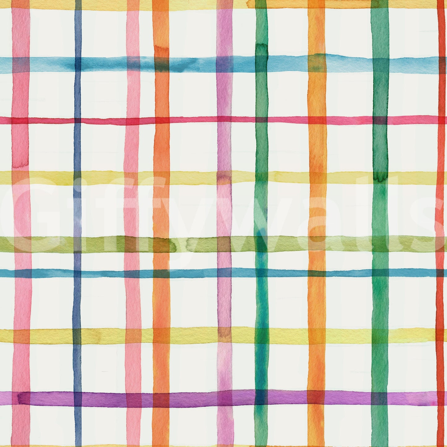 Plaids Watercolor Geometric  Wallpaper⁠