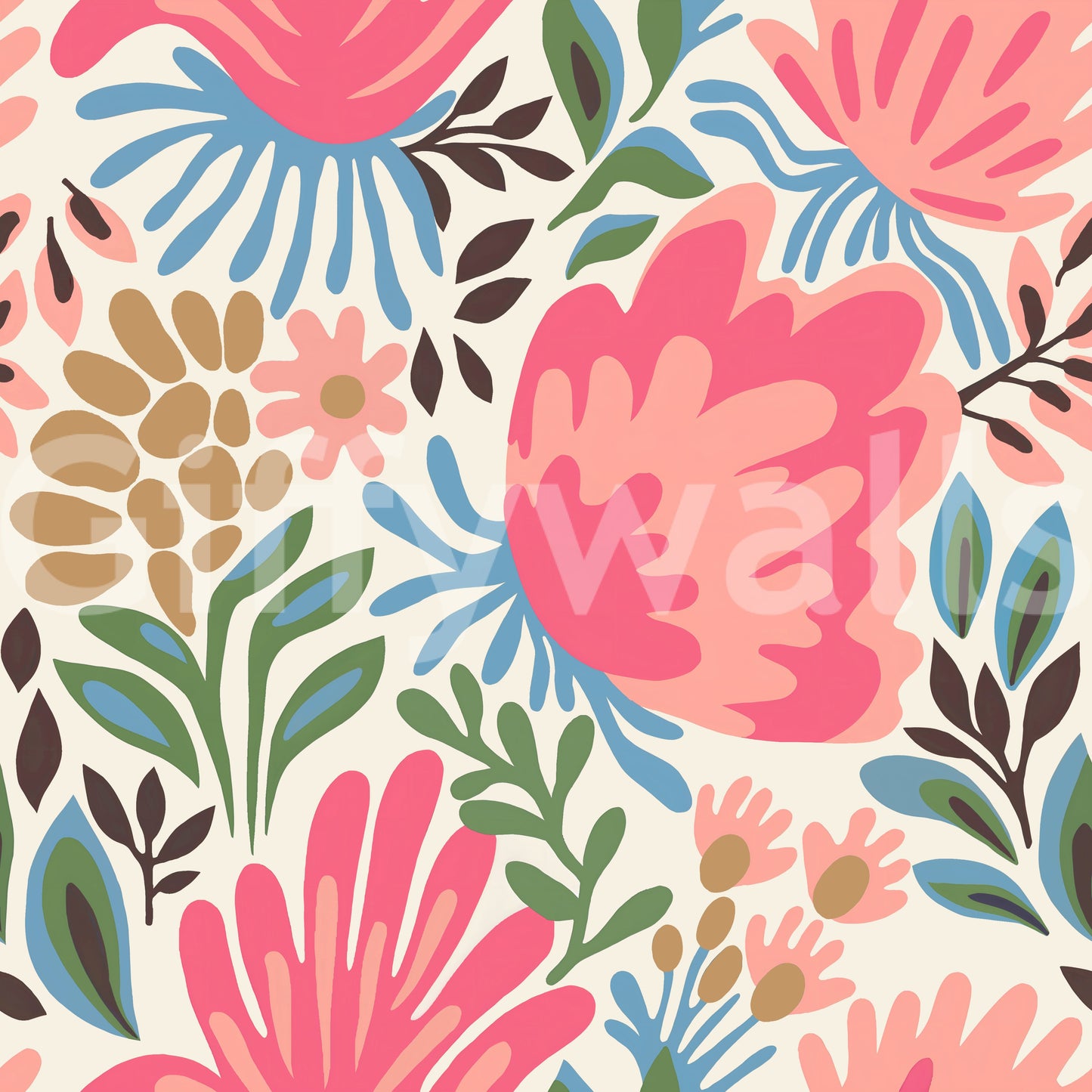 Retro flower wallpaper pattern

