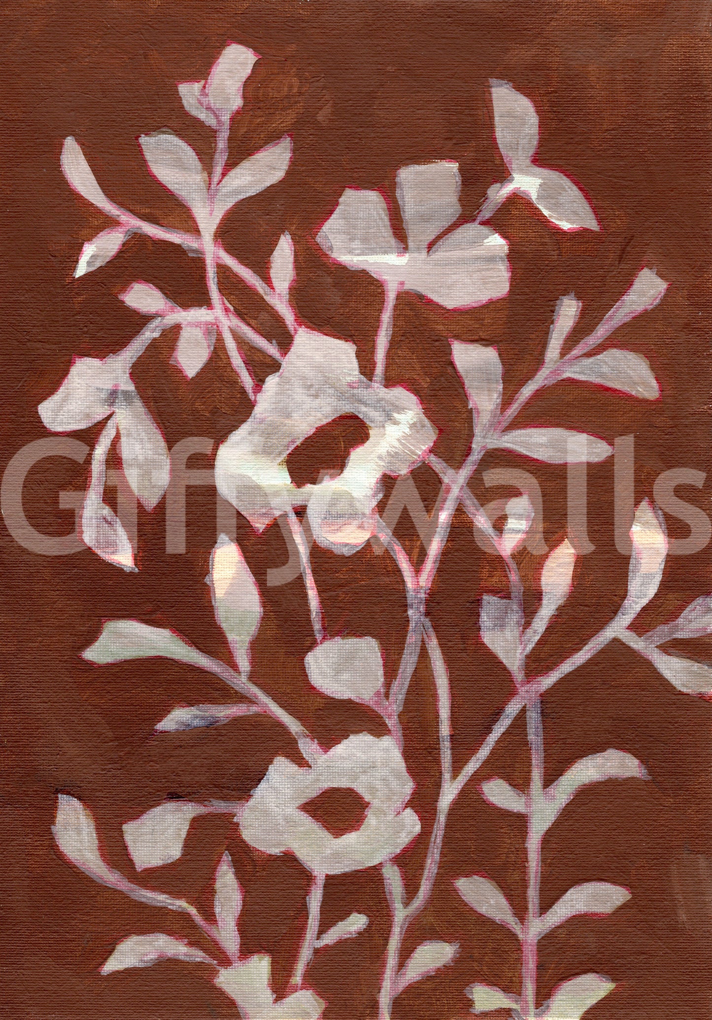 Earthy botanical wallpaper

