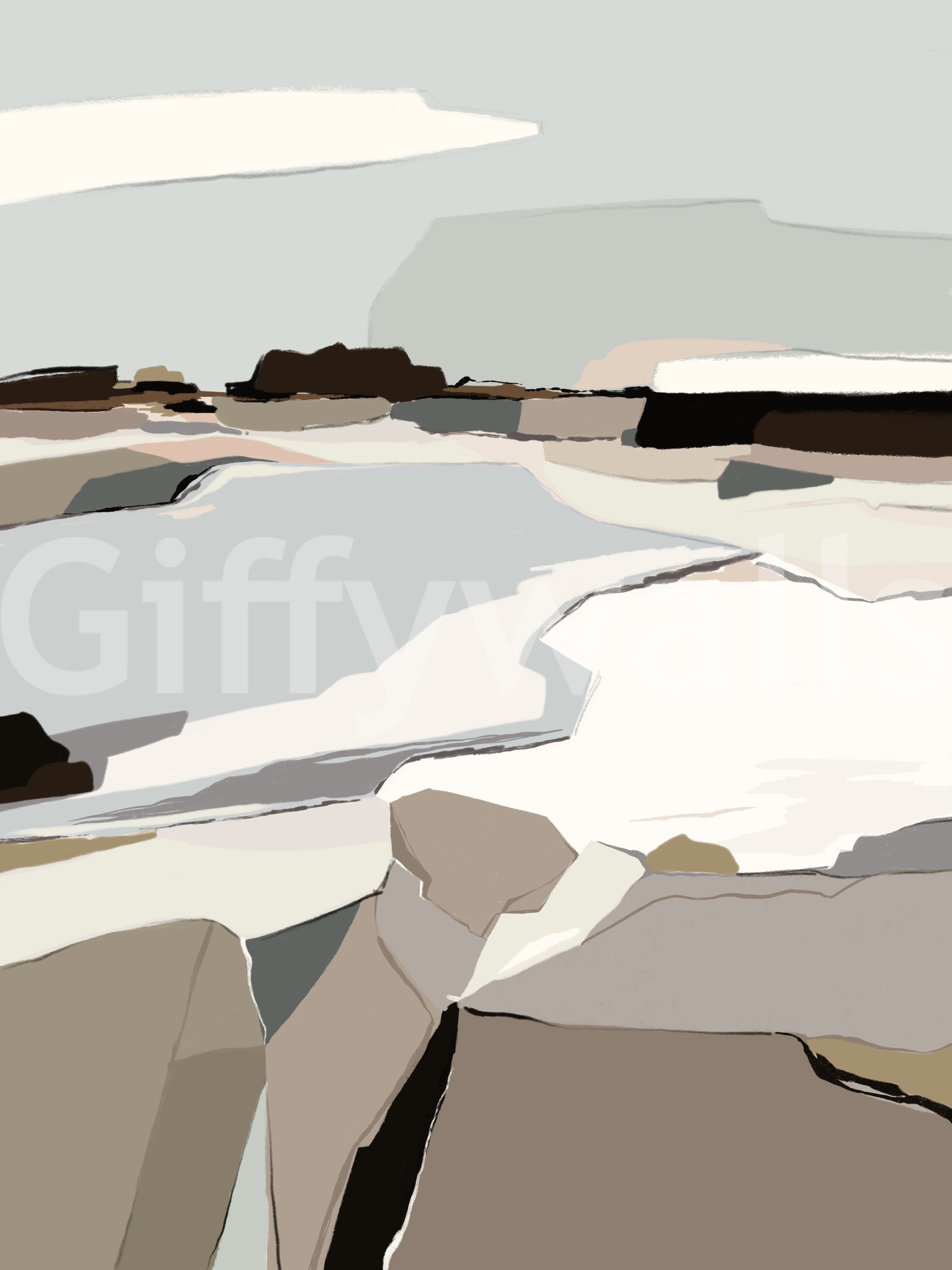 Peaceful modern design wallpaper

