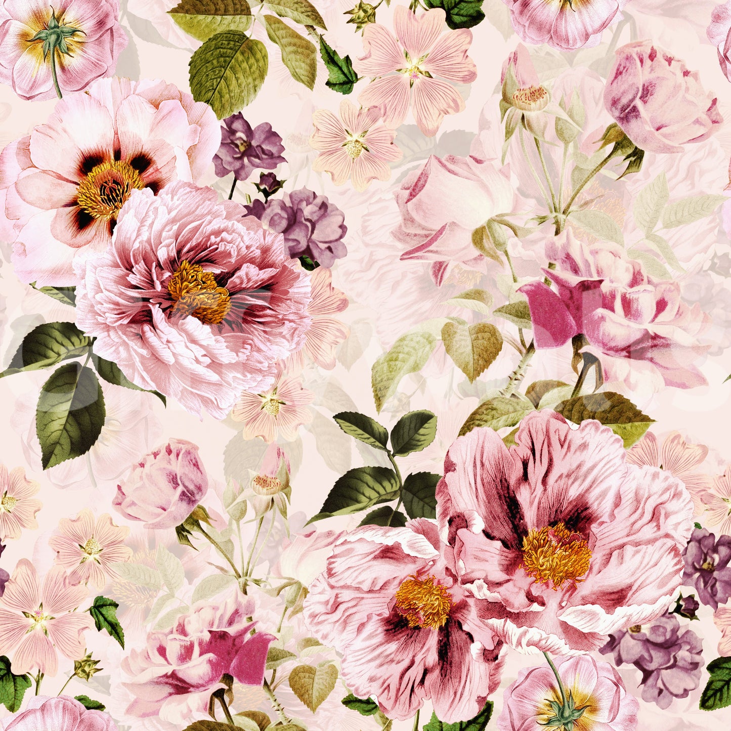 Grandmillennial Dramatic Glamour Heritage Gothic Dark Moody Florals 1 Wallpaper⁠