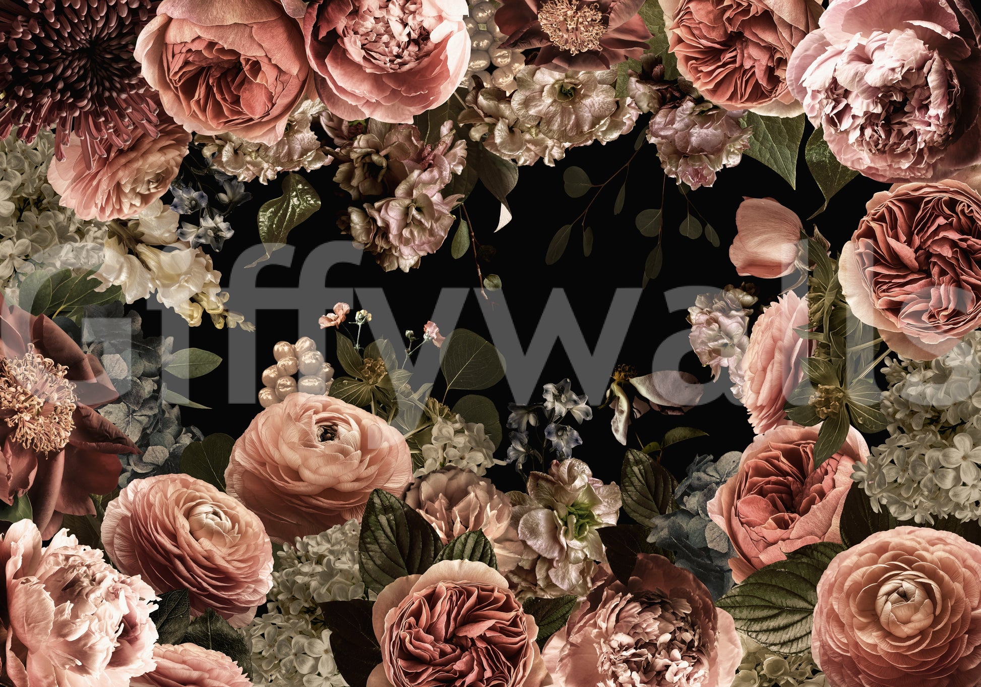 Midnight Bloom floral wallpaper for walls

