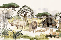 African animals mural wallpaper for homes


