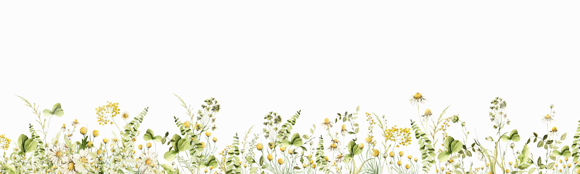 Light and airy floral mural wallpaper

