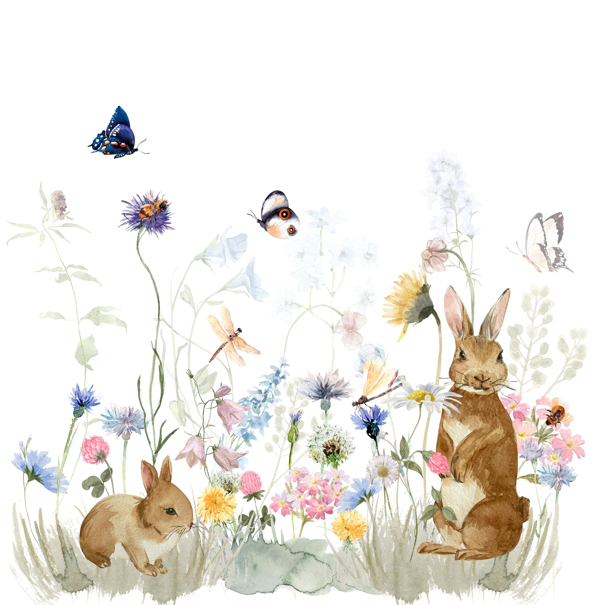 Secret Garden Rabbits wallpaper for kids

