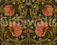Detailed floral wallpaper with classic British style

