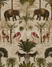 Lush tropical wallpaper creating an adventurous, exotic vibe

