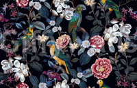 Nocturnal Paradise wallpaper mural with exotic night-themed floral elements.

