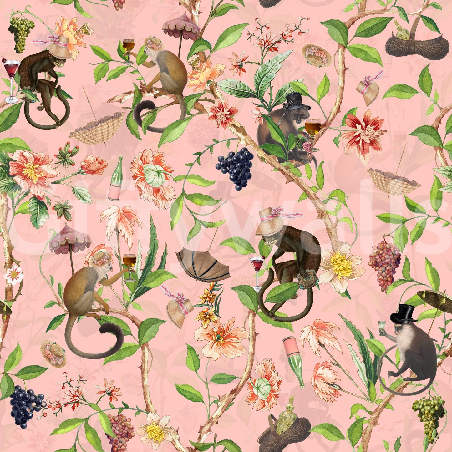A Primate's Garden Party Wallpaper⁠