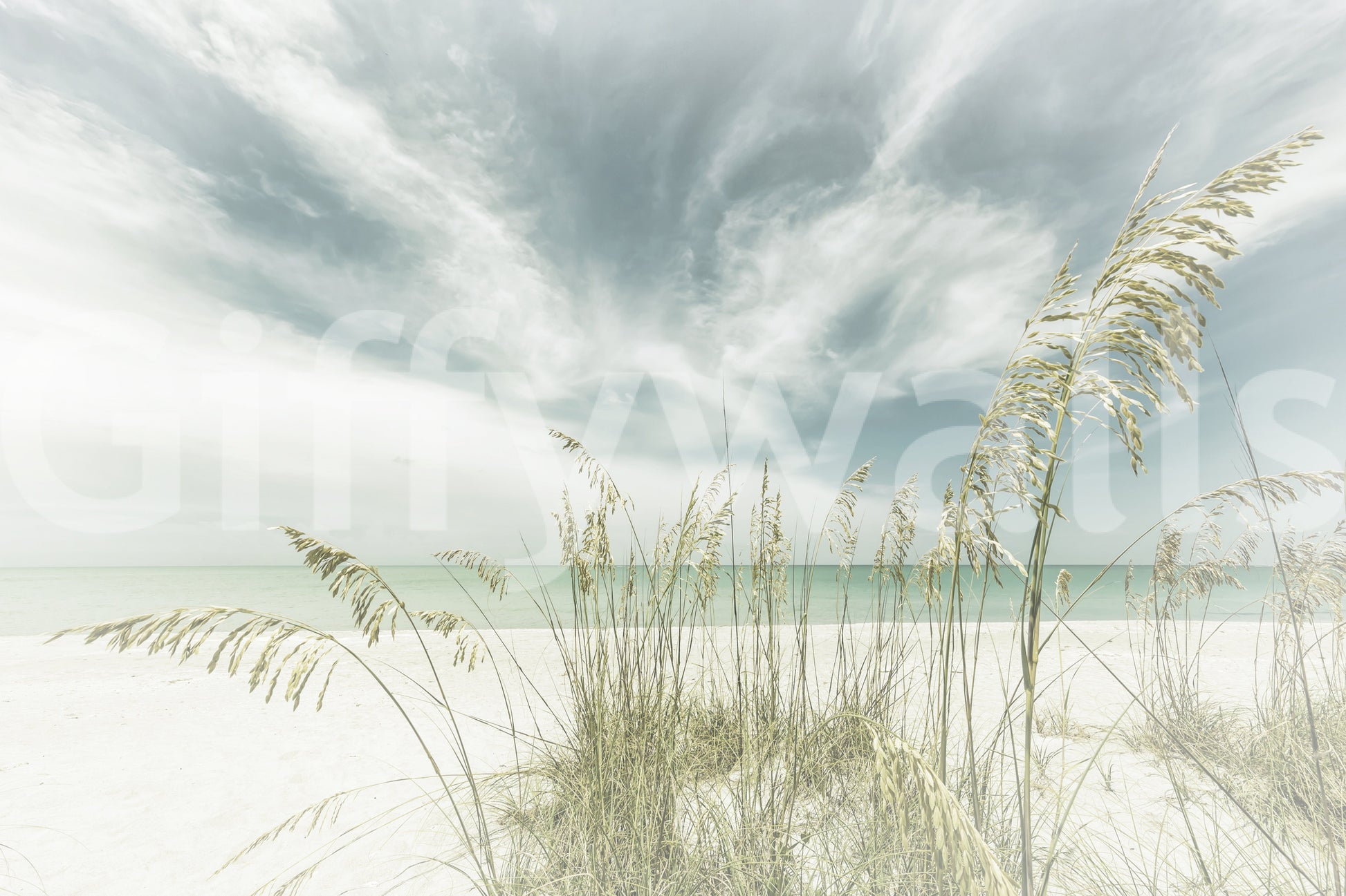 Heavenly Calmness beach mural wallpaper perfect for a soothing room.

