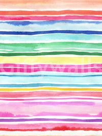 Striped wallpaper in vibrant colors, perfect for creating a fun atmosphere.

