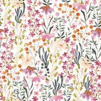 Hand-painted floral wallpaper for home decor

