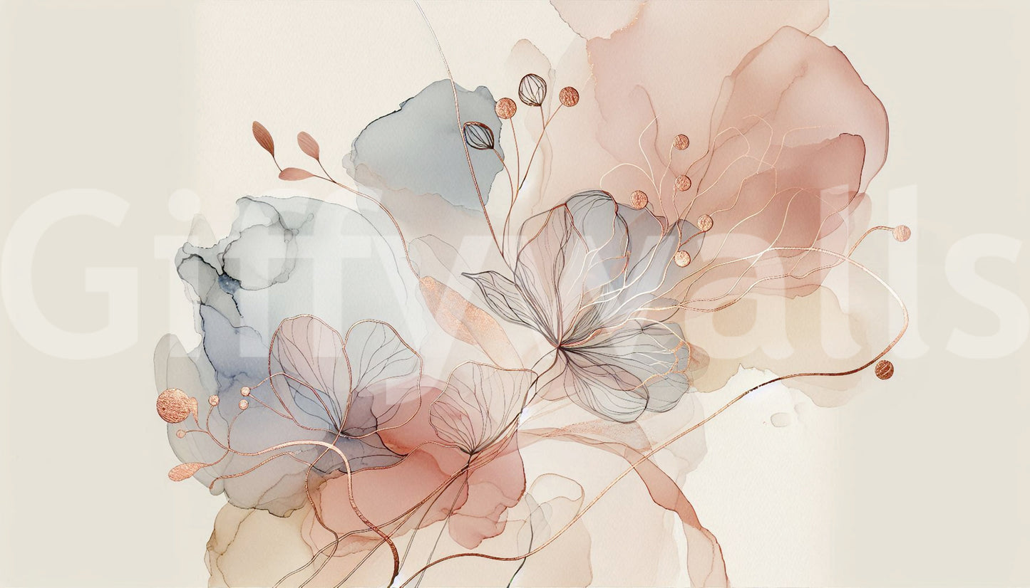 Blush Botanical Dream Wall Mural