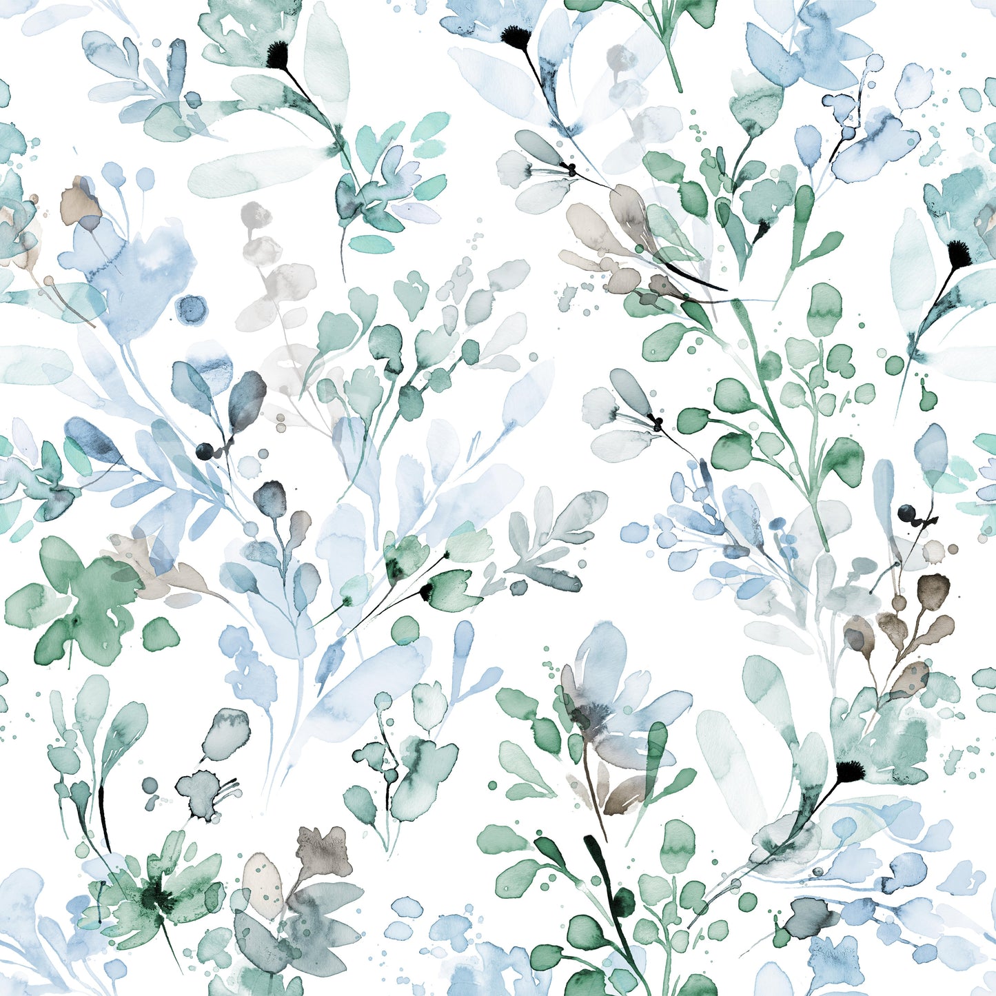 Wild Grasses Botanical Nature Sage Green Wallpaper⁠