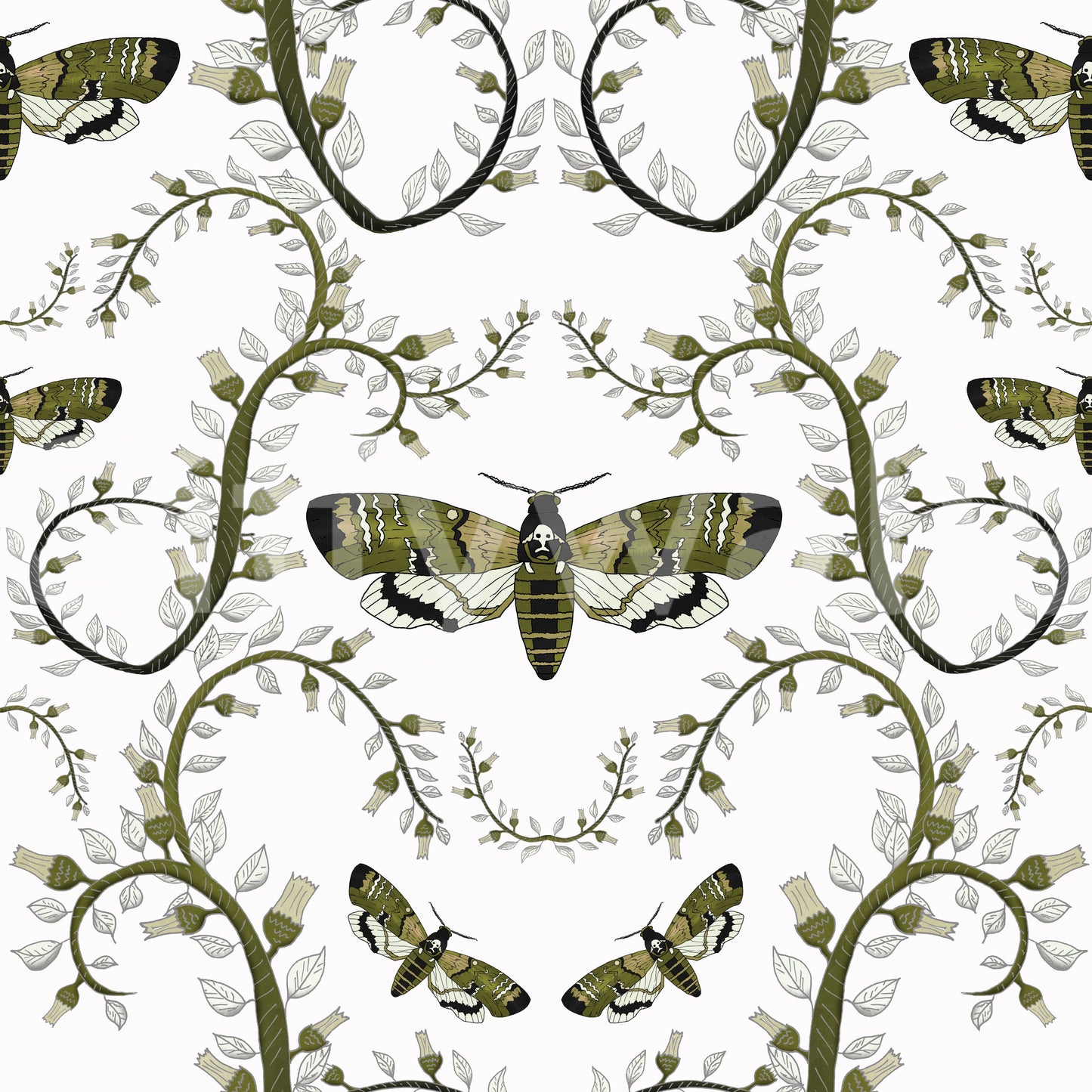 Death's-Head Hawkmoth Garden Wallpaper⁠