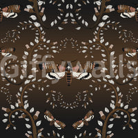 Artistic gothic-style wallpaper for cozy spaces

