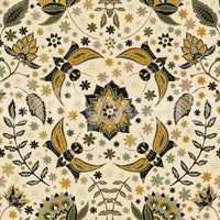 Leaf and insect pattern mural for walls

