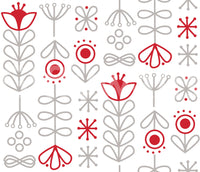 Contemporary Scandinavian wallpaper with bold blooms

